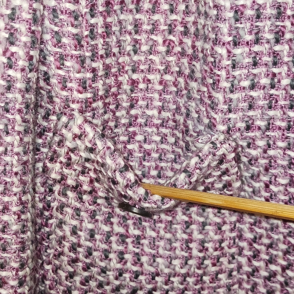 TALBOTS Tweed Long Sleeve Collared Snap Button Blazer Women's Sz 6 NWT - Picture 5 of 13